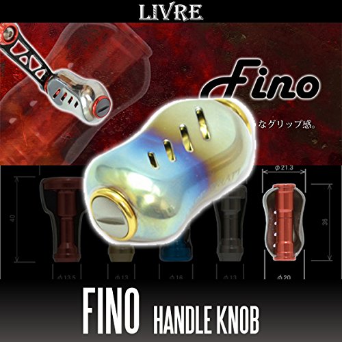 リブレ/LIVRE Fino（フィーノ） チタニウムハンドルノブ ファイヤー/ゴールド (シマノ・ダイワ共通対応)の商品画像