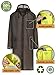 Portable Rain Poncho, Unisex Rain Jacket Hood and Pocket
