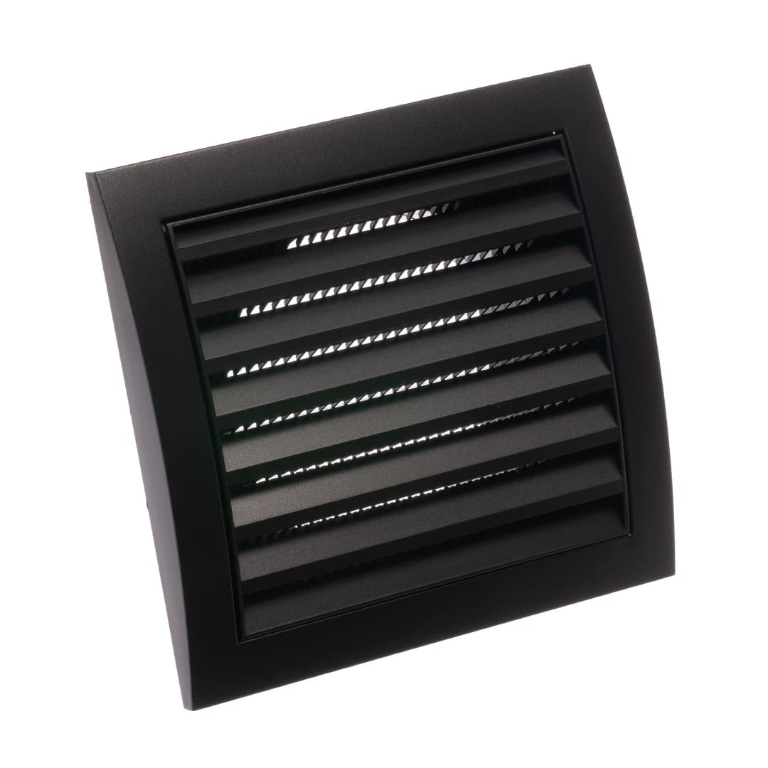 EUROPLAST Ø 100mm / 4 inch Air Vent Cover - Ventilation Grille with Flyscreen - ABS Plastic Anthracite