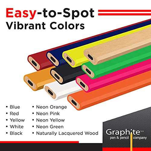 GRAPHITE Hard Lead Carpenter Pencil 2 Lumber Pencil (72) PCS