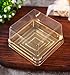 50 Set Gold bottom Clear cover plastic mini cake box,muffin box,moon cake box,mung bean cake snow Mei Niang box