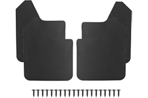 Car Mud Flaps,4 Pack Mudflaps Matte Black Splash Guards with Fastener Rivet Clips for Car Pickup SUV Van Truck Mud Flaps Spla