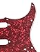 Metallor Electric Guitar Pickguard 3 Ply 11 holes SSS Single Coil Compatible with Strat Style Modern Guitar Parts Replacement (Red Pearl)