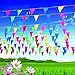 Spar.saa 250 Ft Multicolor Pennant Banners String Flag Banner, 200Pcs Nylon Fabric Pennant Flags For Grand Opening,Party Festivals Decorations