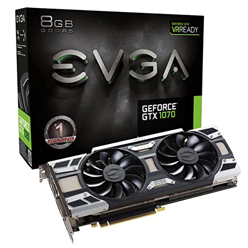EVGA GeForce GTX 1070 GAMING ACX 3.0, 8GB GDDR5, LED, DX12 OSD Support (PXOC) Graphics Card 08G-P4-6171-KR (Renewed)