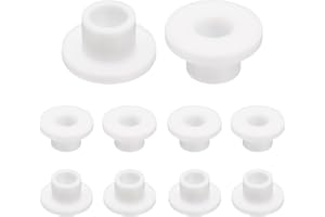 uxcell 10pcs Flanged Sleeve Bearings Plastic Bushings ID 9mm x OD 13mm x Length 12mm Nylon Bushings, White