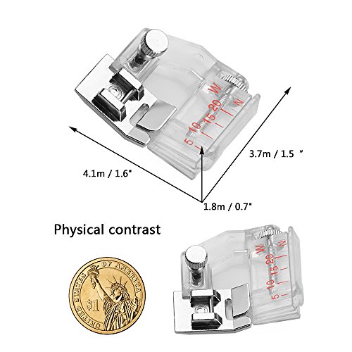 PannySewCraft Bias Tape Binding Foot Fits All Low Shank SnapOn Singer