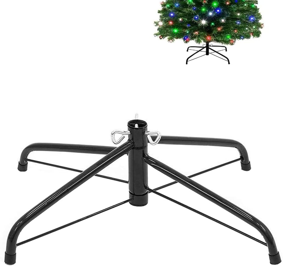 Tree Stands - Fvieon Christmas Tree Stand for Artificial Tree Folding Stand, Replacement Xmas Tree Stand Base for 5 Ft to 9Ft Artificial Trees,Fits 0.5-1.25 Inchs Tree Pole，Black