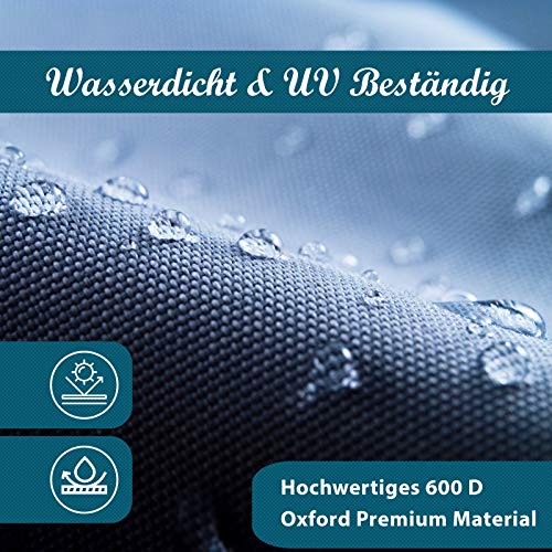 GreenEcho® Strandkorb Schutzhülle L - 135cm Breit - mit Belüftungsöffnungen, Wasserdicht, Winddicht,Reißfest 600d Oxford… – Bild 4