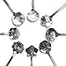 Creative Coffee Scoops and Spoons Set - 8 Different Patterns, Stainless Steel for Tea, Cake, Sugar, Dessert, Ice Cream, Seasoning or Spice - Silver