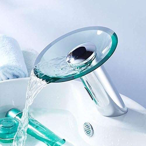 Tyrants Faucet Kitchen waterfall faucet automatic sensor fitting with glass, chrome, white