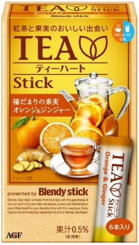 Amazon Agf ブレンディスティック ティーハート オレンジ ジンジャー 6本 6個 Blendy ブレンディ 紅茶 通販