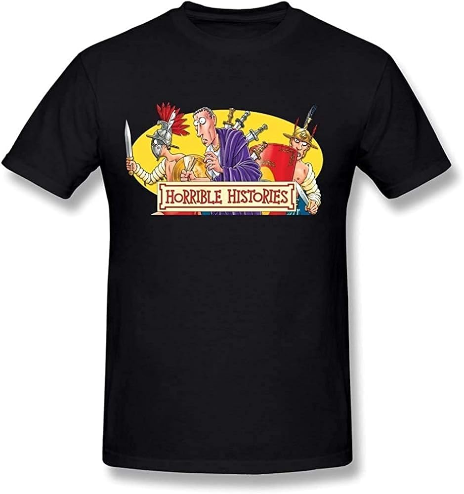 Men's Horrible Histories TShirt Black Tee Amazon.fr Vêtements et