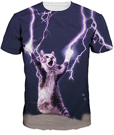 Unisex Funny 3D Printing Cat T-Shirt Hipster Clothing