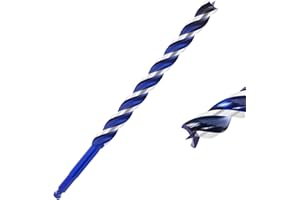 TIBOO DAY 5/8 Inch Auger Drill Bit for Wood, 12" Long Carbon Steel Quick Change Hex Shank Wood Drill Bit for Hardwood, Softwood and Plastic