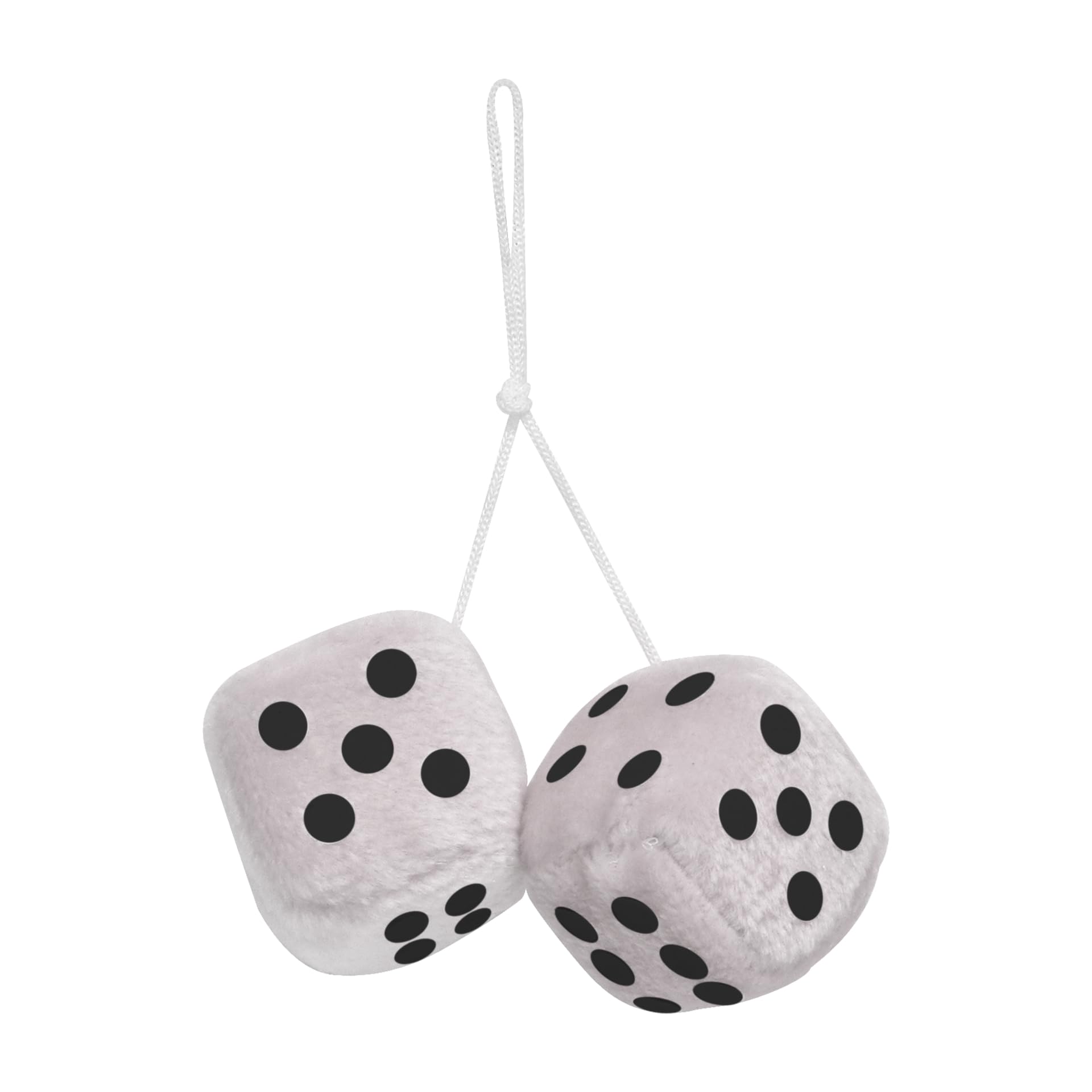 Carpoint 0510078 Fuzzy Dice - White