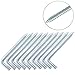 Shells 40PCS Silver Color Carbon Steel Metal Right-Angle Hooks 7 Shape Screw Hooks Self-Tapping Screws Hooks L Shape Hooks 52 X17mm