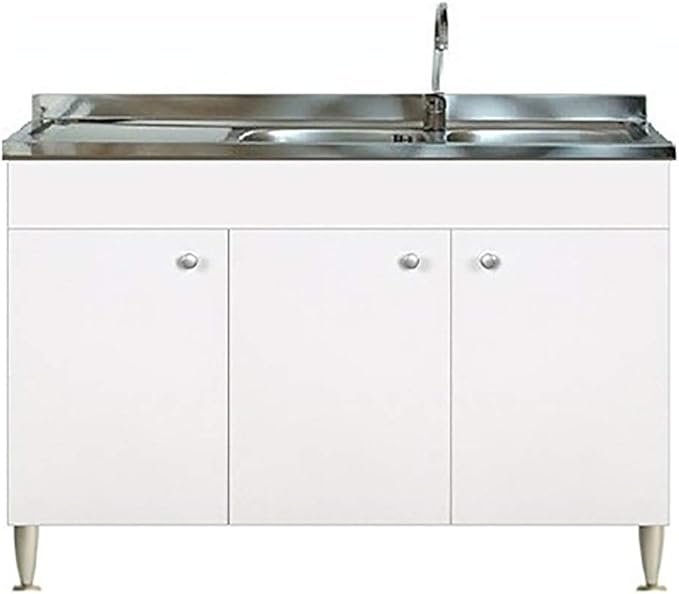 Mueble de cocina de 3 puertas con fregadero inoxidable 120 modular