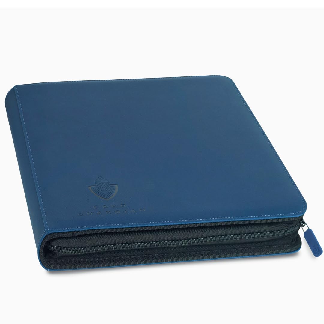 Card Guardian 12 Pocket Card Binder with Zipper – Premium Trading Card Binder Holds 480 Cards – Side-Loading TCG Binder for MTG, Lorcana, Match Attax, One Piece & More (Blue) — image 1