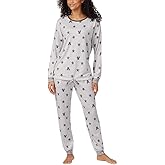 Disney Womens 2 Piece Cozy Pajama Set (Mickey Mouse, X-Large)