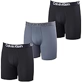 Calvin Klein Men's Boxer Brief Moisture Wicking, 3-pack (US, Alpha, Medium, Regular, Regular, Black/Black/Gray)