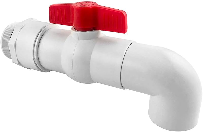 QWORK 2 Inch Drum Faucet Plastic Barrel Spigot EPDM Gasket for 55 Gallon