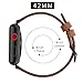 OXWALLEN Apple Leather Watch Band Leather Replacement Watch Strap with Stainless Metal Buckle Clasp iwatch series 1 2 3 Replacement strap (42mm, Brown)