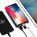 Tronsmart 10000mAh External Battery Charger, Ultra-Compact Travel Charger, Genuine Leather Portable Power Bank with Built-in Lightning Cable for iPhone iPad iOS Android Phone