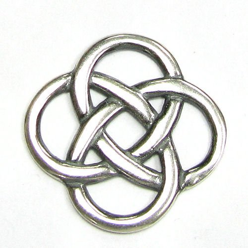 1 pcs .925 Sterling Silver Chinese Knot Round Chandelier Connector 18mm/Findings/Antique