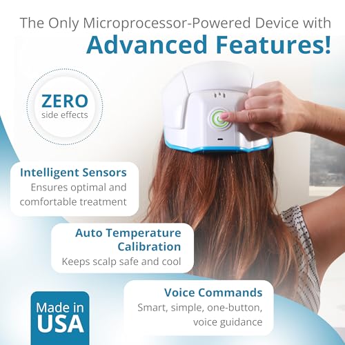 Theradome PRO Laser Hair Growth Helmet LH80 – 100% Laser, No Ineffective LEDs – FDA-Cleared Red Light Therapy for Hair Regrowth 2x Week – Made in the USA