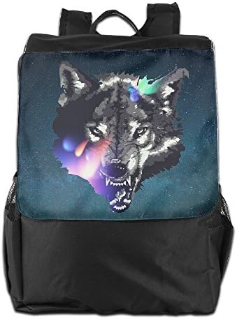 Howling Space Wolf Travel Casual Backpack Hiking Rucksack School Bag Daypack