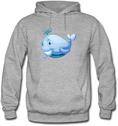 SYBING Women's a Lovely Whale Blows Long Sleeve Hoodie