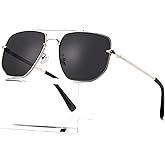 AIEYEZO Oversized Square Aviator Sunglasses for Men Women Fashion Vintage Sun Glasses Classic Pilot Gradient Shades
