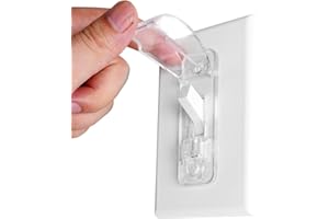 TPKKNGE (Clear, 2 Pack) Wall Switch Guard, Child Proof Light Switch Plate Covers Protects Your Lights from being Accidentally Turned On or Off by Children and Adults