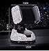 Ergonflow Luxury Rhinestone Bling Car Stand Phone Holder, Compatible with Air Vent or Dashboard, Fits iPhone X, 8, 7 Plus, 6, 6 Plus, SE, 5S, 5, 4S, 4 (Silver)