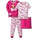 Gerber Little Girls' Four-Piece Cotton Pajama Set, Cherries, 24 Months