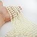 BoJia Garland Pearls 10mm Large Round Faux Crystal Beads by The Roll for Flowers DIY Wedding Party Decoration,65Feet,Ivory