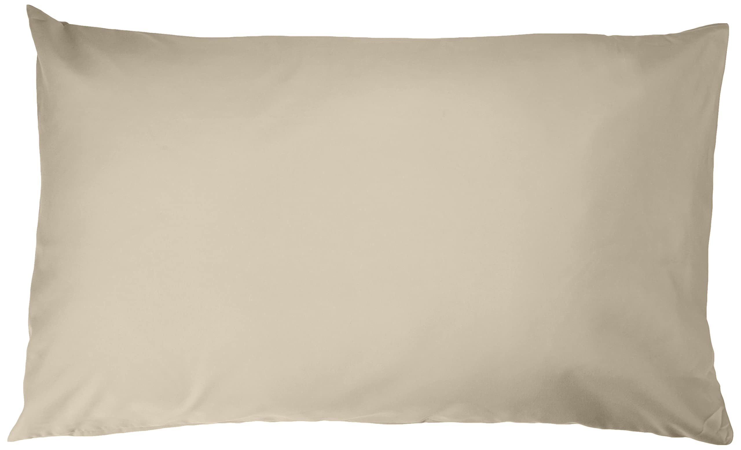 Amazon Basics Microfiber Pillowcases, Standard Size 50 x 80 cm (Pack of 2), Beige, Pillows Not Included