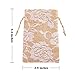 Whaline 20 Packs Rose Lace Burlap Bags with Drawstring Gift Bags Jewelry Pouch for Wedding and Valentine’s Party DIY Arts & Crafts Presents, 5.3 x 3.9 inches