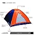 NTK Panda 4 Person Tent for Camping | 6.7 x6.7 ft Ventilated 2 Season Small Navy Blue Tent | Lightweight Instant Tent for 4 Person | Dome Design Camping Tent with Rainfly