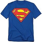 Superman Classic Logo T Shirt and Stickers, Unisex Adult T Shirt Collection