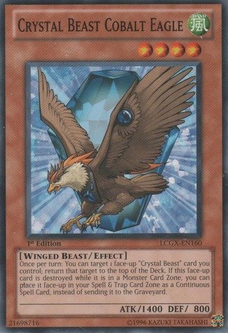 Yu-Gi-Oh! - Crystal Beast Cobalt Eagle (LCGX-EN160) - Legendary Collection 2 - 1st Edition - Common