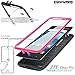 COVRWARE [Iron Tank] case Compatible with ZTE ZMAX PRO/ZTE Carry, with Built-in [Screen Protector] Full-Body Rugged Holster Armor Case [Brushed Metal Texture Design][Belt Clip][Kickstand], Pink