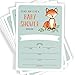 Printed Party Woodland Fox Baby Shower Invitations, 25 Invitations with Envelopes, Baby Shower, Baby Sprinkle, Baby Bash Invitations