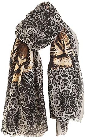 Women Warm Scarves Colored Tiger leopard Shawl Collar Ladies Long Printing Scarf Neckerchief Casual Stole Wrap Proumy