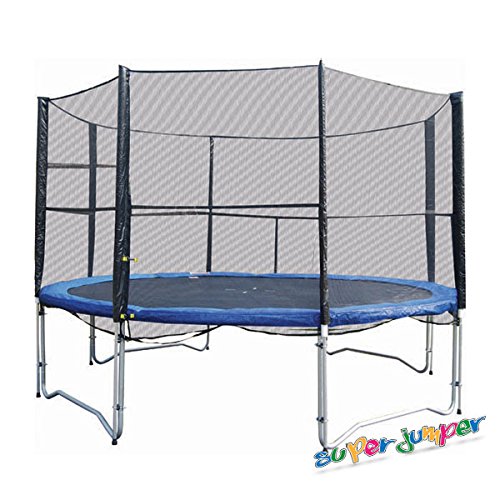 Super Jumper Trampoline Combo (Trampoline + Safety Net), Blue, 12-Feet