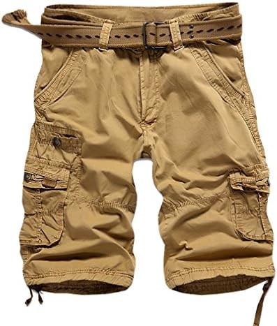 METERDE Men's Soft Cotton Leisure Wear Cargo Pocket Earth Yellow 38