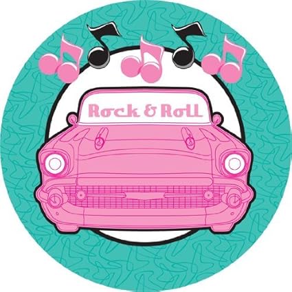 Amazon Com Fabulous 50 S Rock Roll Theme Party Lunch Plates X 8