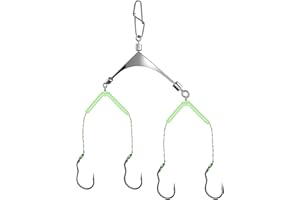 Multipurpose Stainless Steel Fishing Hooks with Wide Angles Splitter Night Visible Frame Enhances Fishing Efficiency Tangles 
