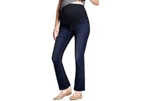 Hybrid & Company Super Comfy Stretch Women's Maternity Bootcut Jeans with Real Pockets
